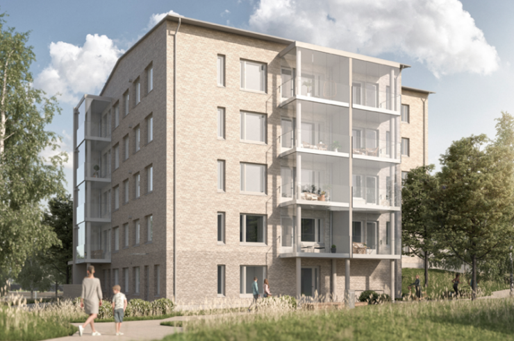 Kuvassa Oulunkylän uudiskohteen havainnekuva.